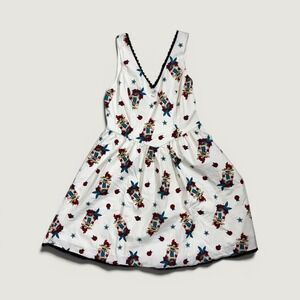 Disney Ariel Tattoo Flash Dress Womens Small White Rockabilly Pinup Sleeveless